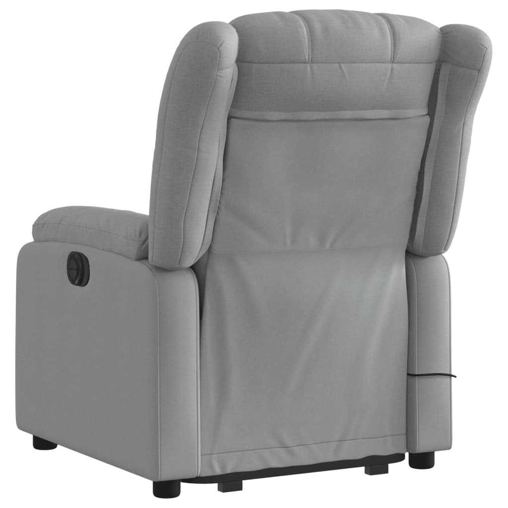 Sta-op-massagestoel elektrisch verstelbaar stof lichtgrijs is nu te koop bij PeponiXL, paradijselijk wonen!