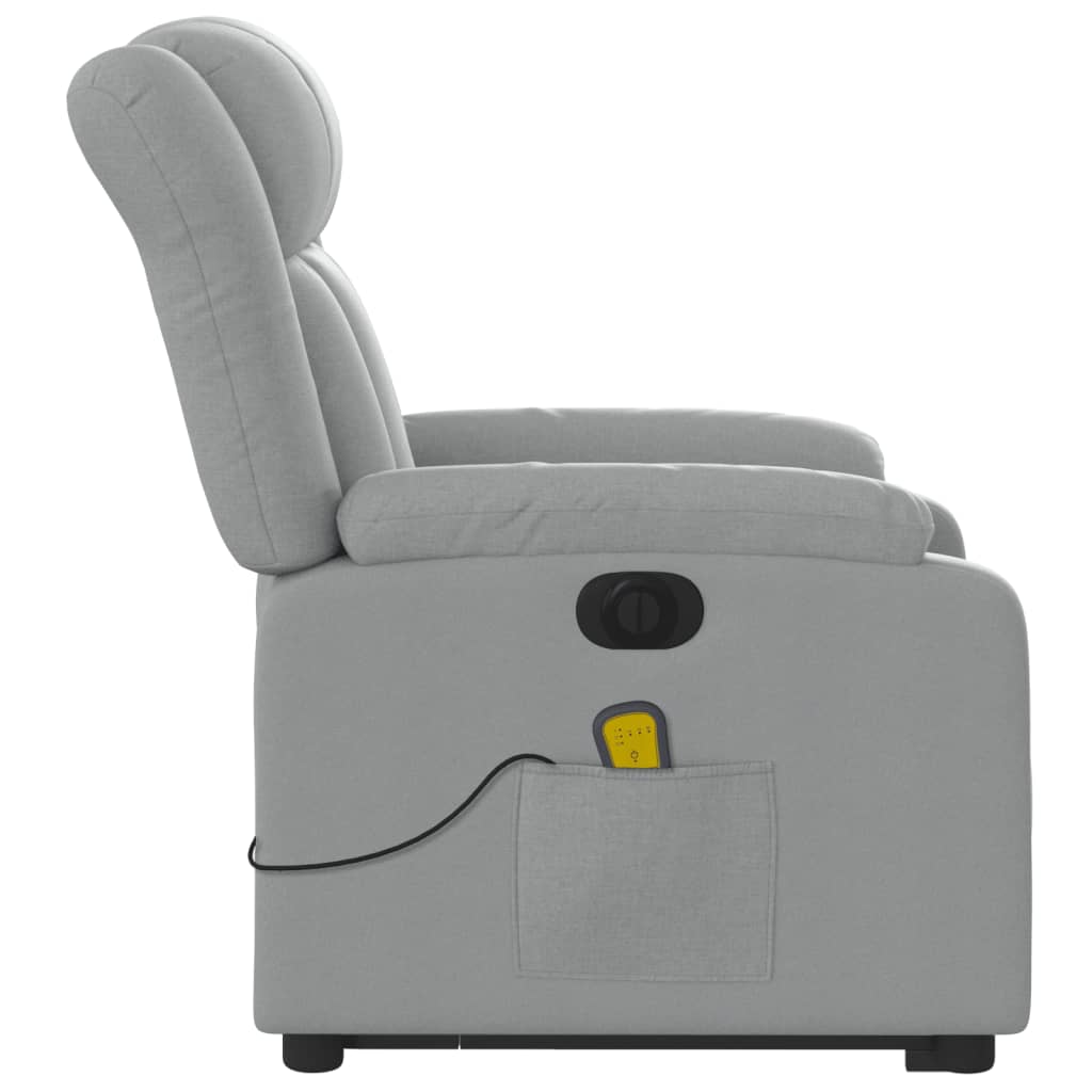 Sta-op-massagestoel elektrisch verstelbaar stof lichtgrijs is nu te koop bij PeponiXL, paradijselijk wonen!