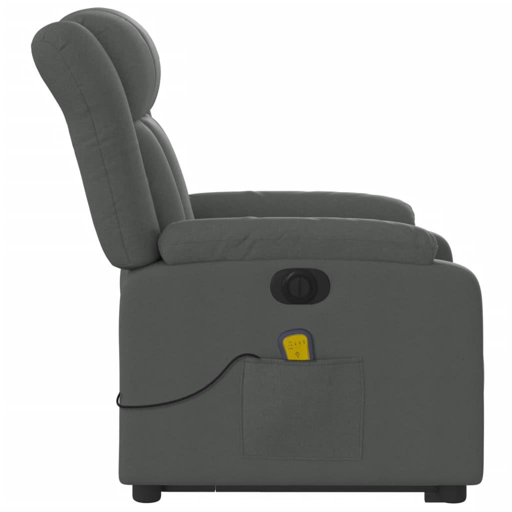 Sta-op-massagestoel elektrisch verstelbaar stof donkergrijs is nu te koop bij PeponiXL, paradijselijk wonen!