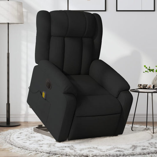 Sta-op-massagestoel elektrisch verstelbaar stof zwart is nu te koop bij PeponiXL, paradijselijk wonen!
