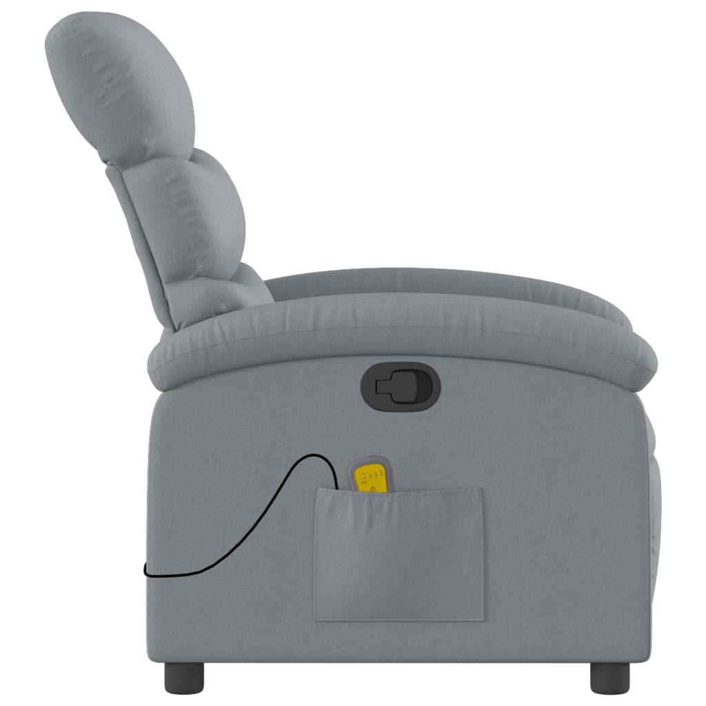 Massagestoel met lichtgrijze stof is nu te koop bij PeponiXL, paradijselijk wonen!