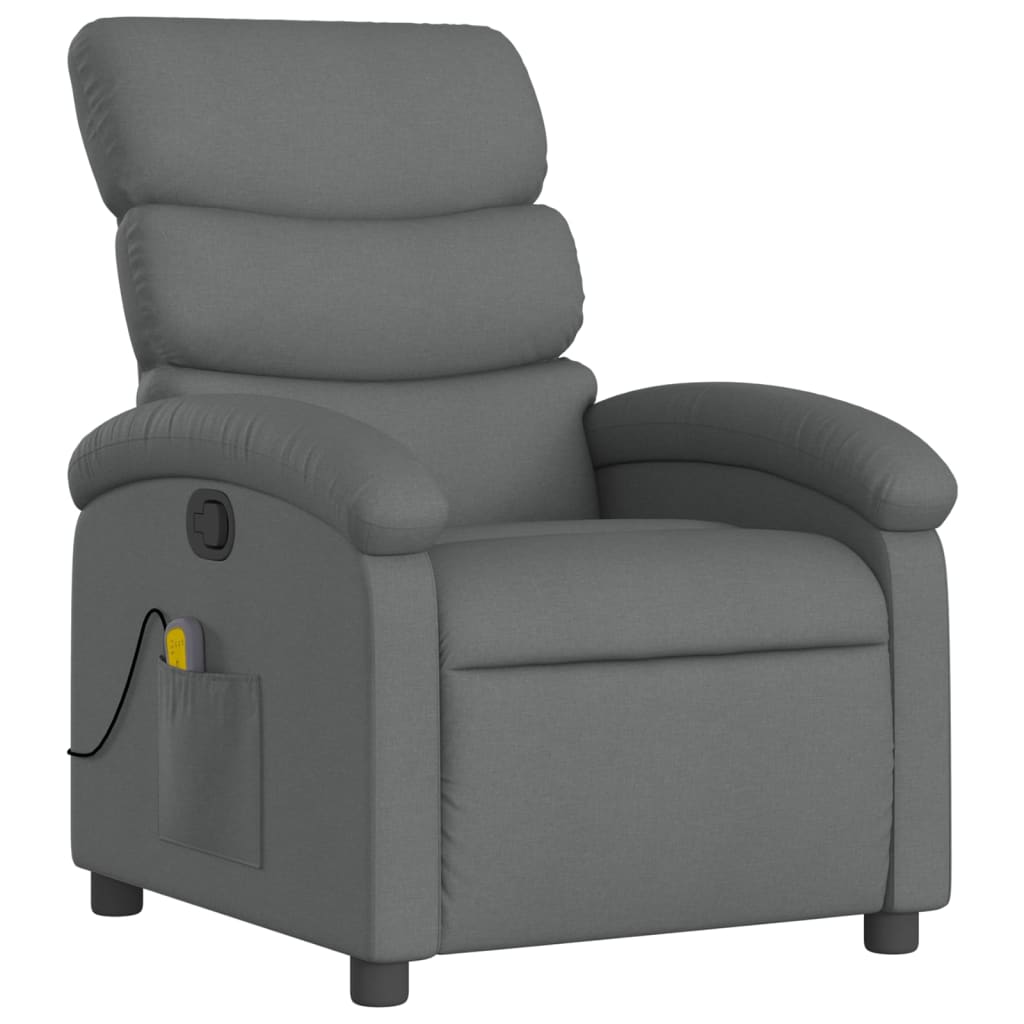 Massagestoel in donkergrijze stof is nu te koop bij PeponiXL, paradijselijk wonen!