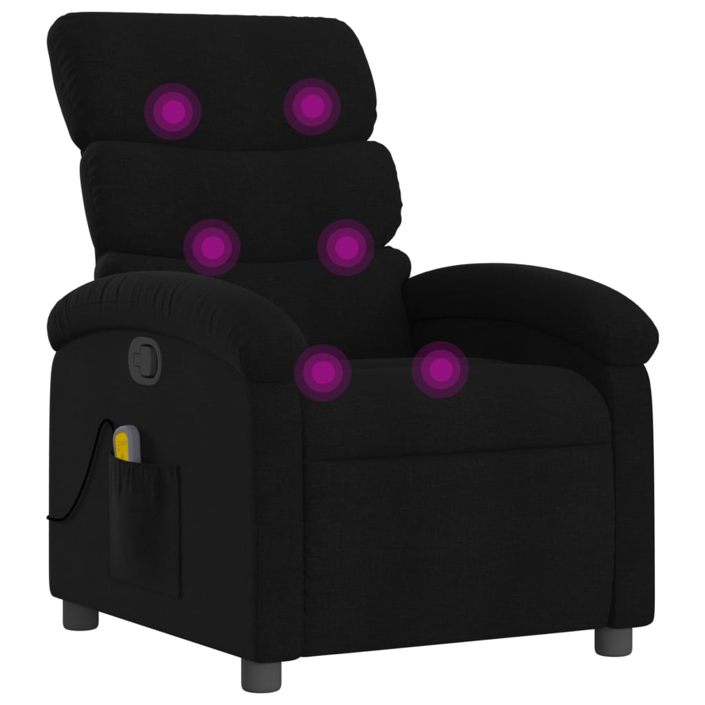 Massagestoel met zwarte stof is nu te koop bij PeponiXL, paradijselijk wonen!