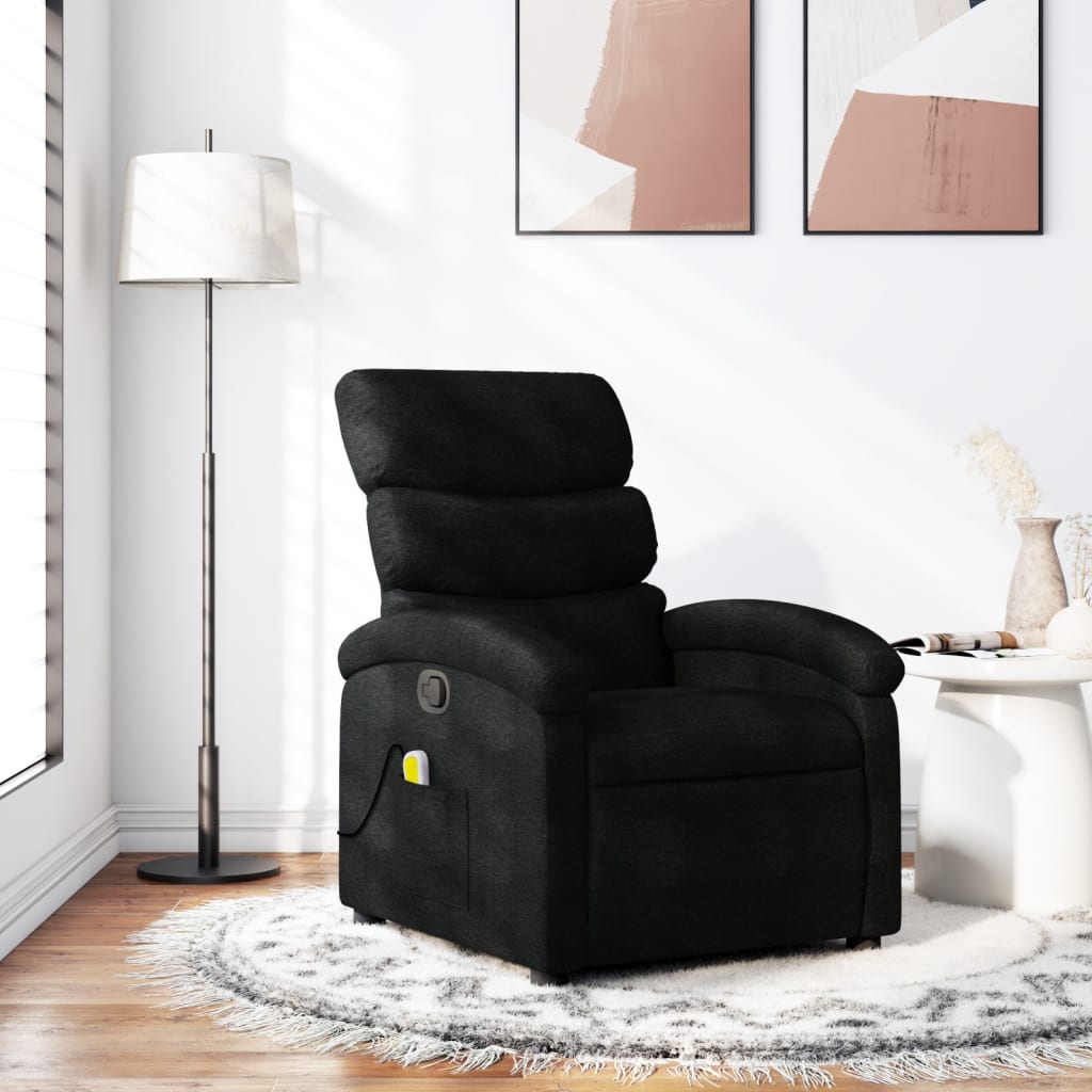 Massagestoel met zwarte stof is nu te koop bij PeponiXL, paradijselijk wonen!