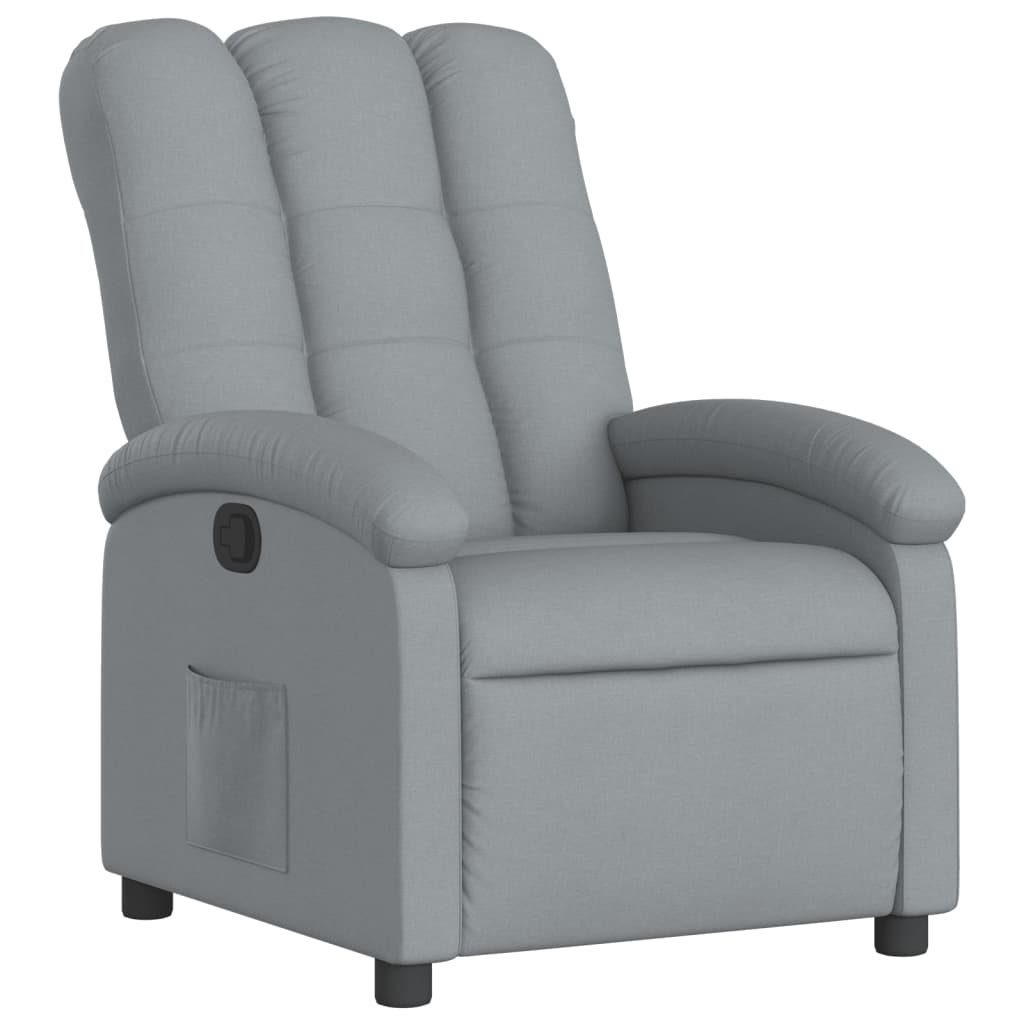 Relaxfauteuil lichtgrijze stof is nu te koop bij PeponiXL, paradijselijk wonen!
