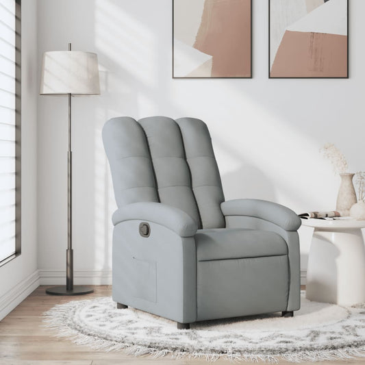 Relaxfauteuil lichtgrijze stof is nu te koop bij PeponiXL, paradijselijk wonen!