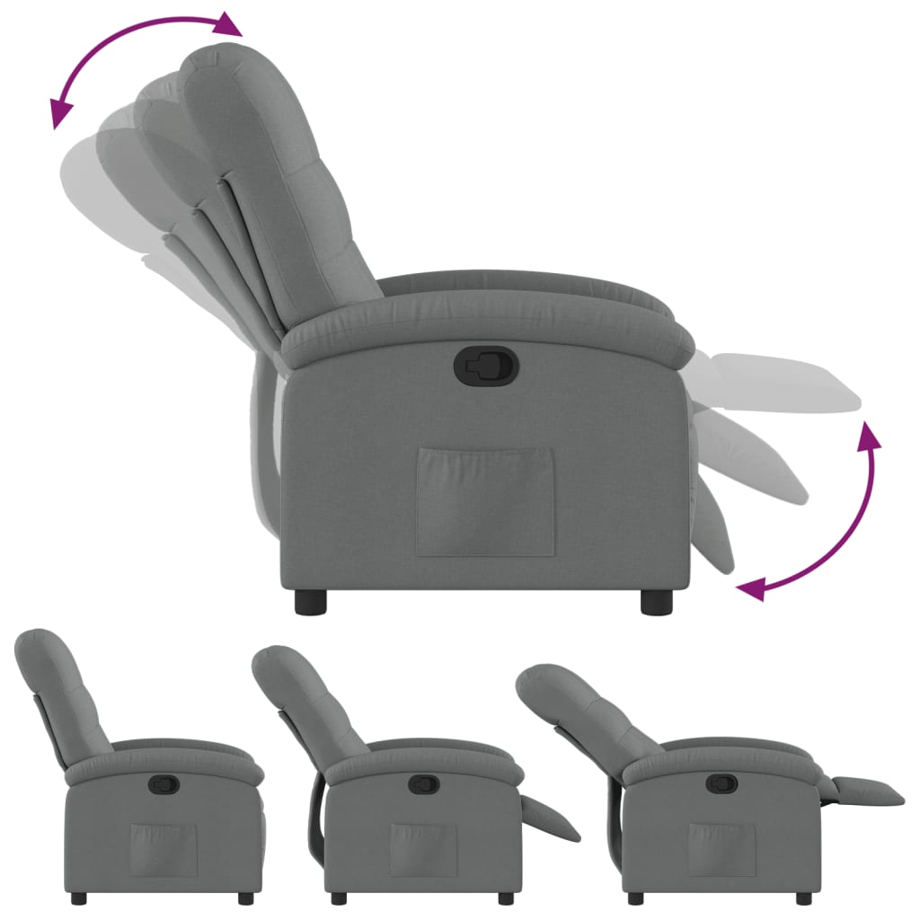Relaxfauteuil Donkergrijze Stof is nu te koop bij PeponiXL, paradijselijk wonen!