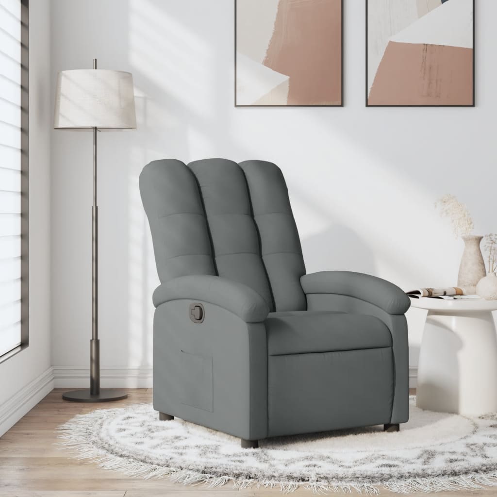 Relaxfauteuil Donkergrijze Stof is nu te koop bij PeponiXL, paradijselijk wonen!