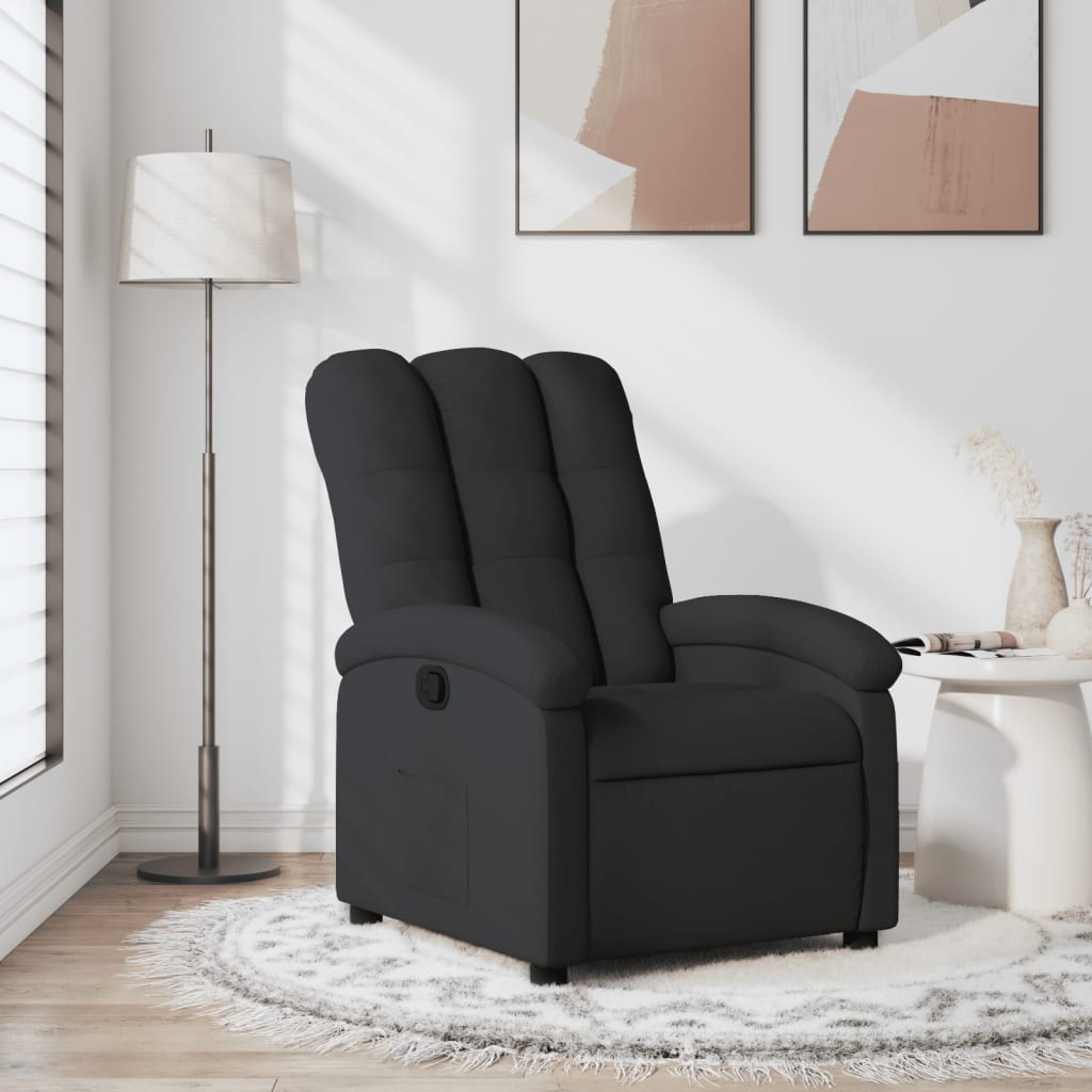 Relaxfauteuil Zwarte Stof is nu te koop bij PeponiXL, paradijselijk wonen!