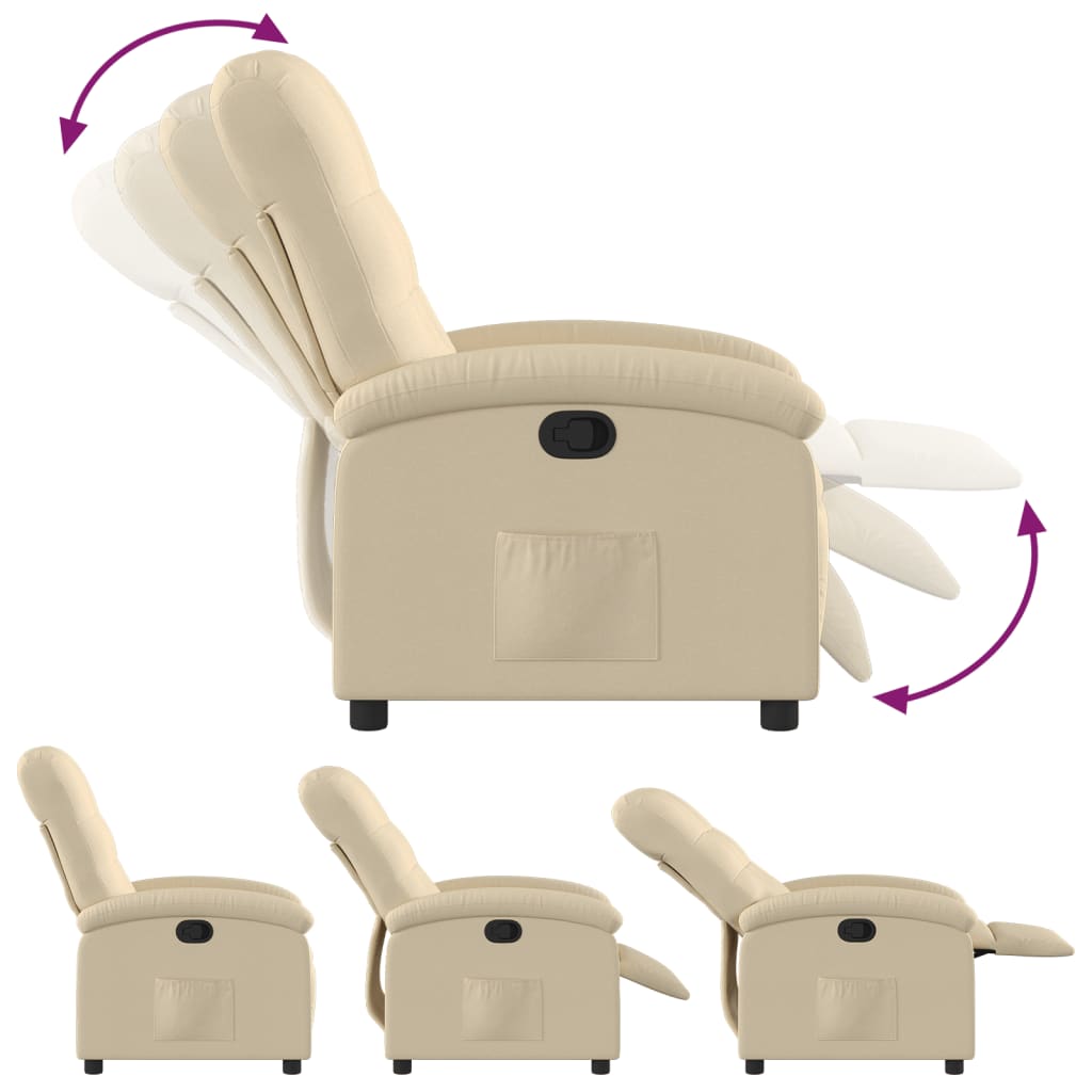 Relaxfauteuil Crème Stof is nu te koop bij PeponiXL, paradijselijk wonen!