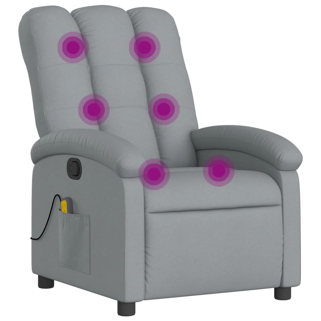 Massagestoel met lichtgrijze stof is nu te koop bij PeponiXL, paradijselijk wonen!