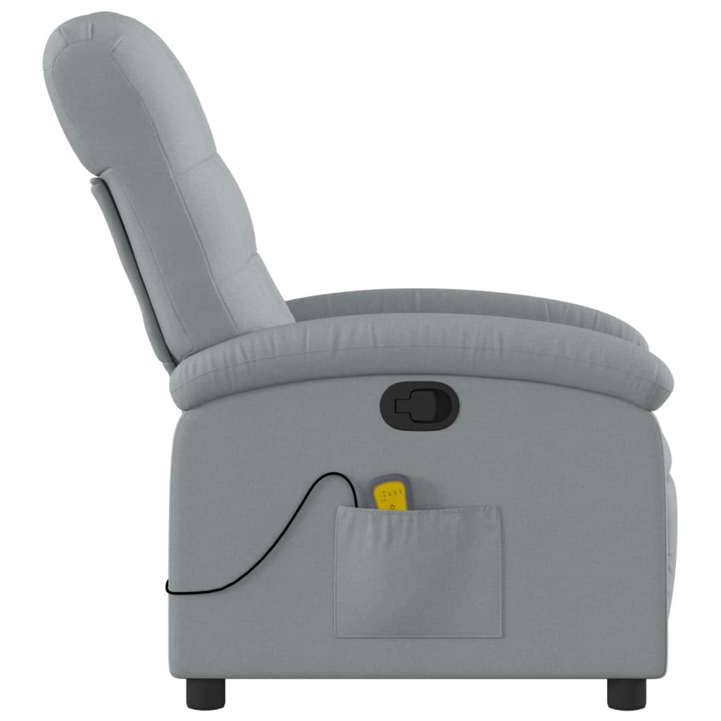 Massagestoel met lichtgrijze stof is nu te koop bij PeponiXL, paradijselijk wonen!