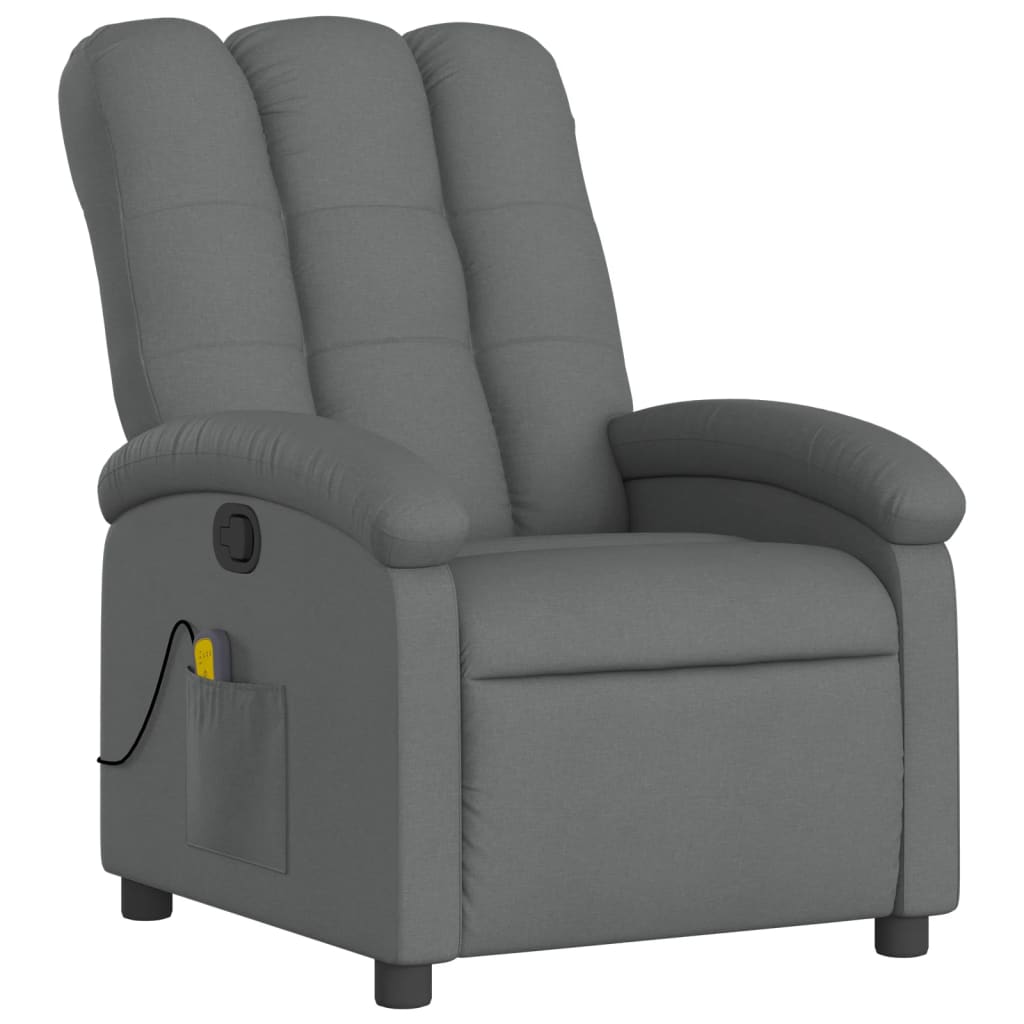 Massagestoel in donkergrijze stof is nu te koop bij PeponiXL, paradijselijk wonen!