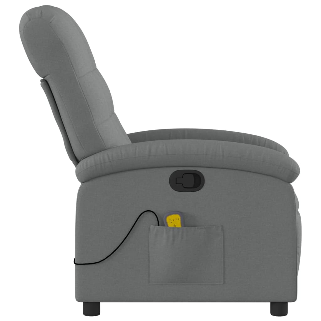Massagestoel in donkergrijze stof is nu te koop bij PeponiXL, paradijselijk wonen!