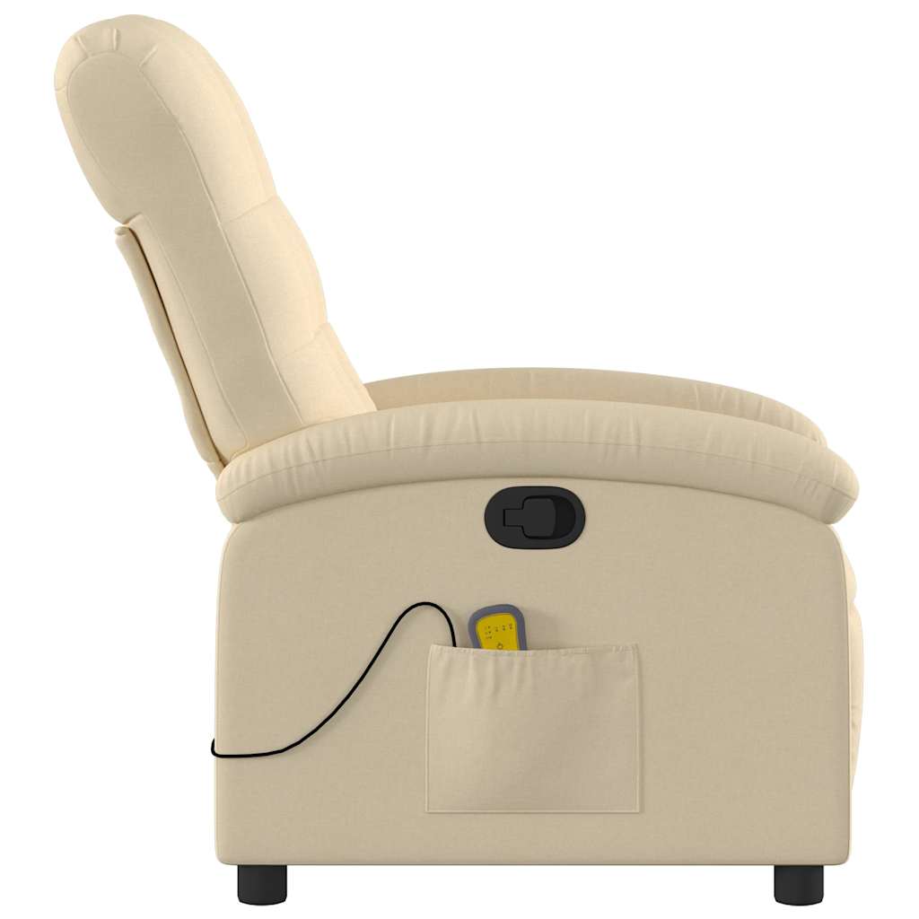 Massagestoel met crèmekleurige stof is nu te koop bij PeponiXL, paradijselijk wonen!