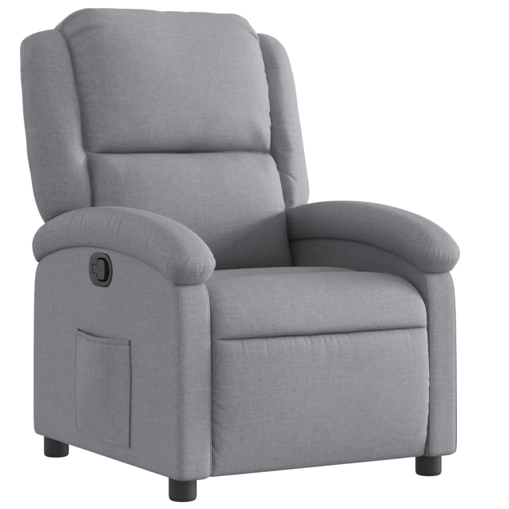 Relaxfauteuil lichtgrijze stof is nu te koop bij PeponiXL, paradijselijk wonen!