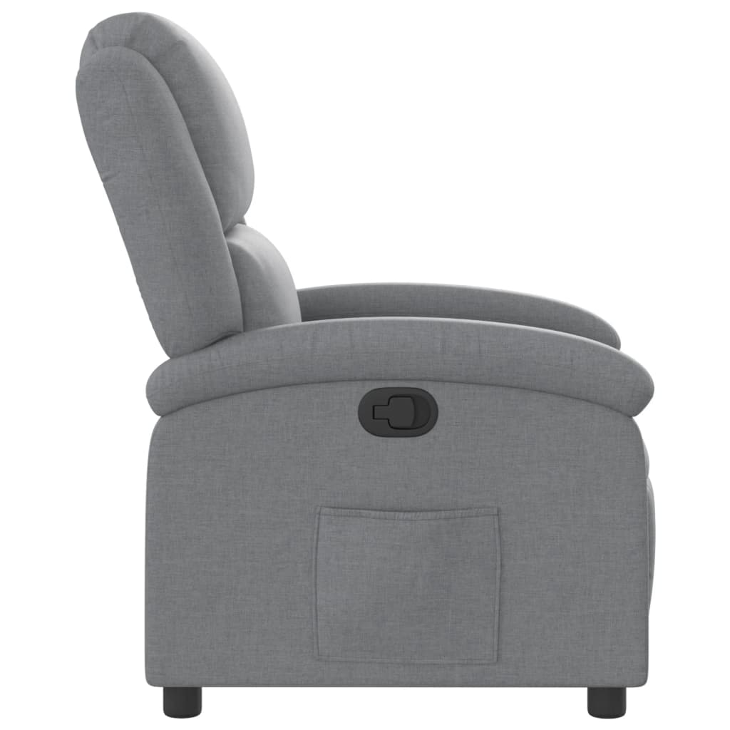 Relaxfauteuil lichtgrijze stof is nu te koop bij PeponiXL, paradijselijk wonen!
