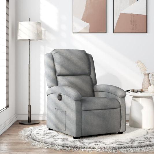 Relaxfauteuil lichtgrijze stof is nu te koop bij PeponiXL, paradijselijk wonen!