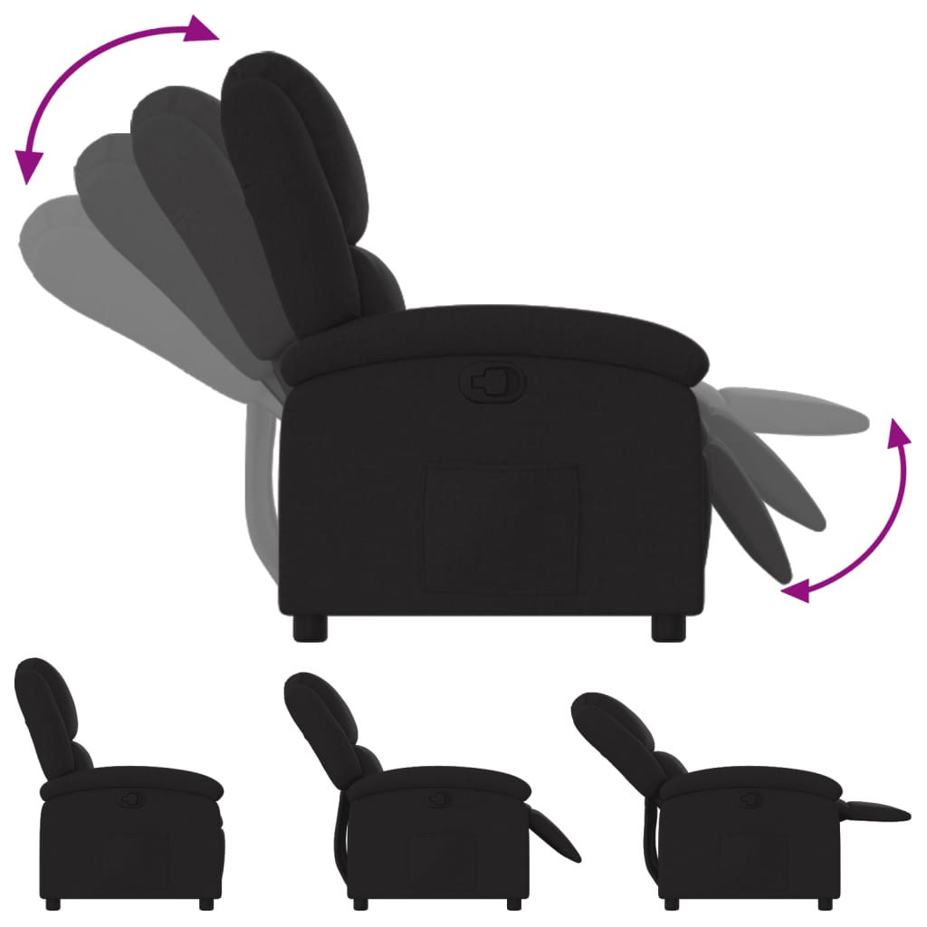 Relaxfauteuil Zwarte Stof is nu te koop bij PeponiXL, paradijselijk wonen!