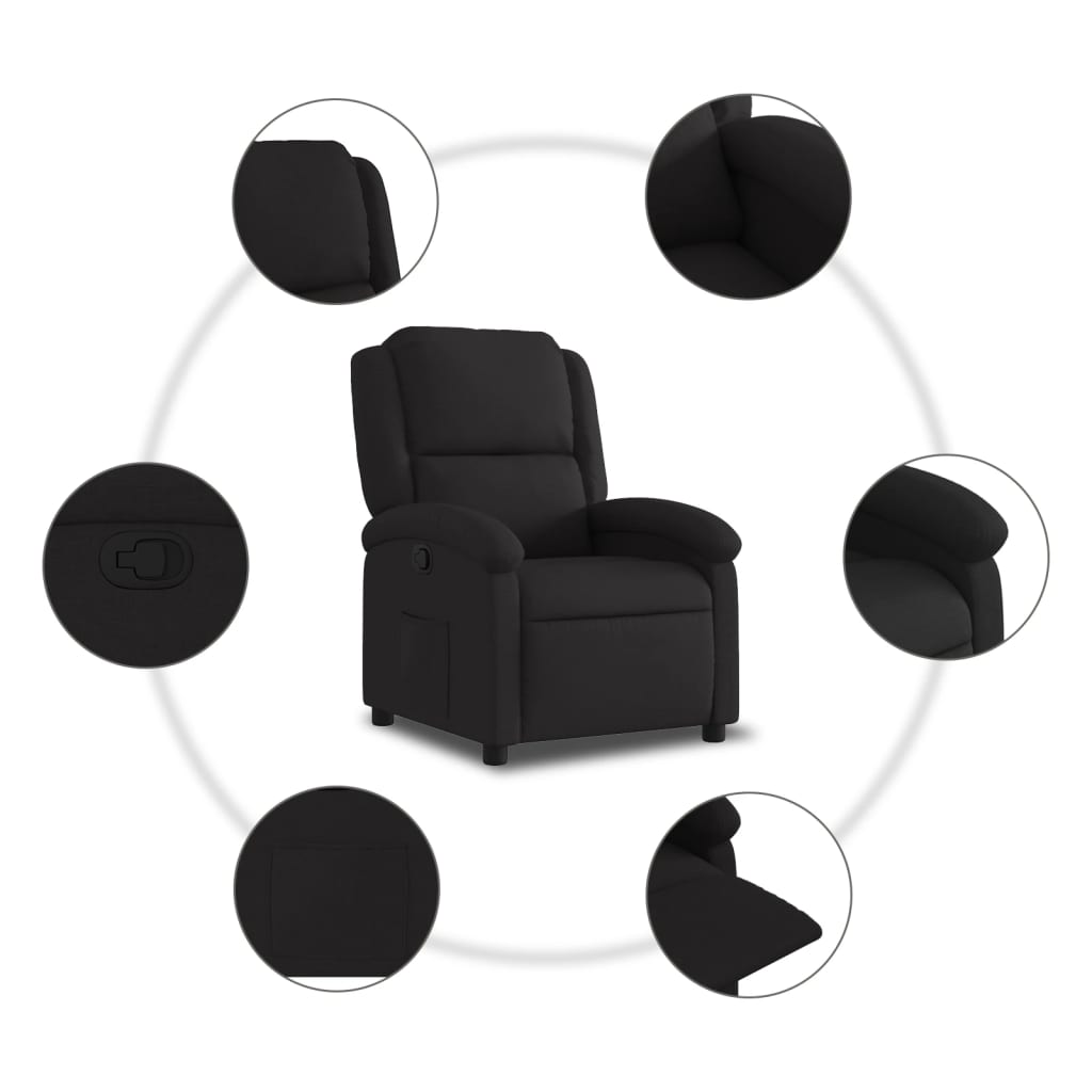 Relaxfauteuil Zwarte Stof is nu te koop bij PeponiXL, paradijselijk wonen!