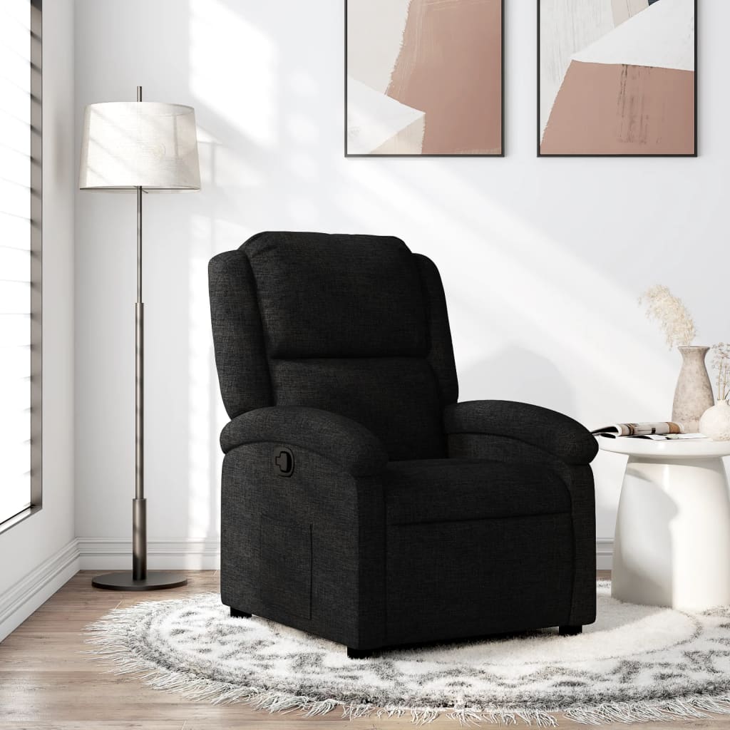 Relaxfauteuil Zwarte Stof is nu te koop bij PeponiXL, paradijselijk wonen!