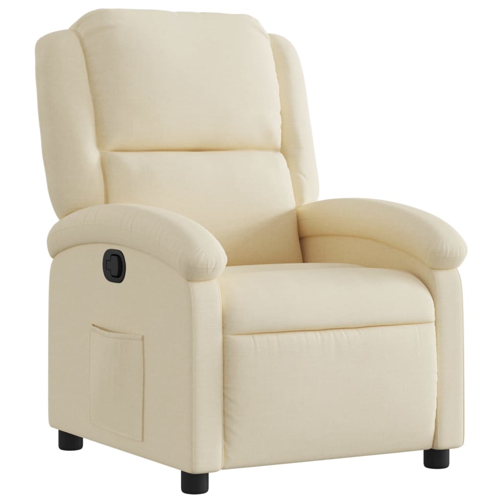 Relaxfauteuil crème stof is nu te koop bij PeponiXL, paradijselijk wonen!