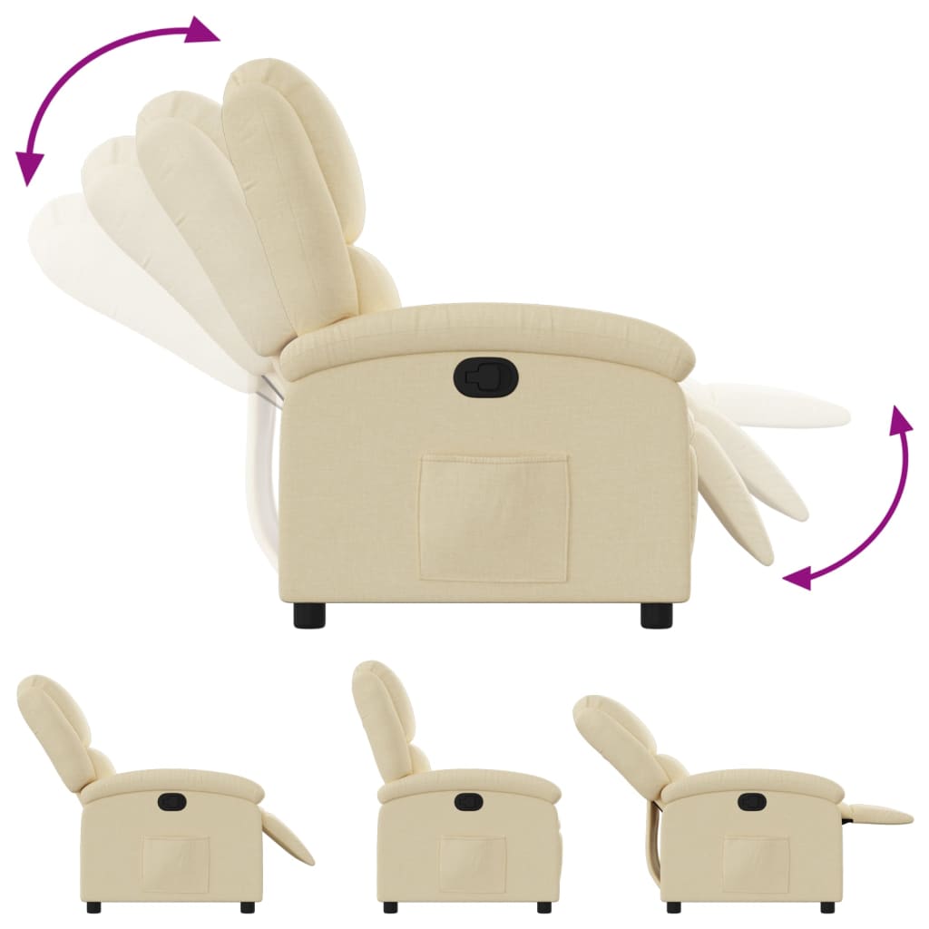 Relaxfauteuil crème stof is nu te koop bij PeponiXL, paradijselijk wonen!