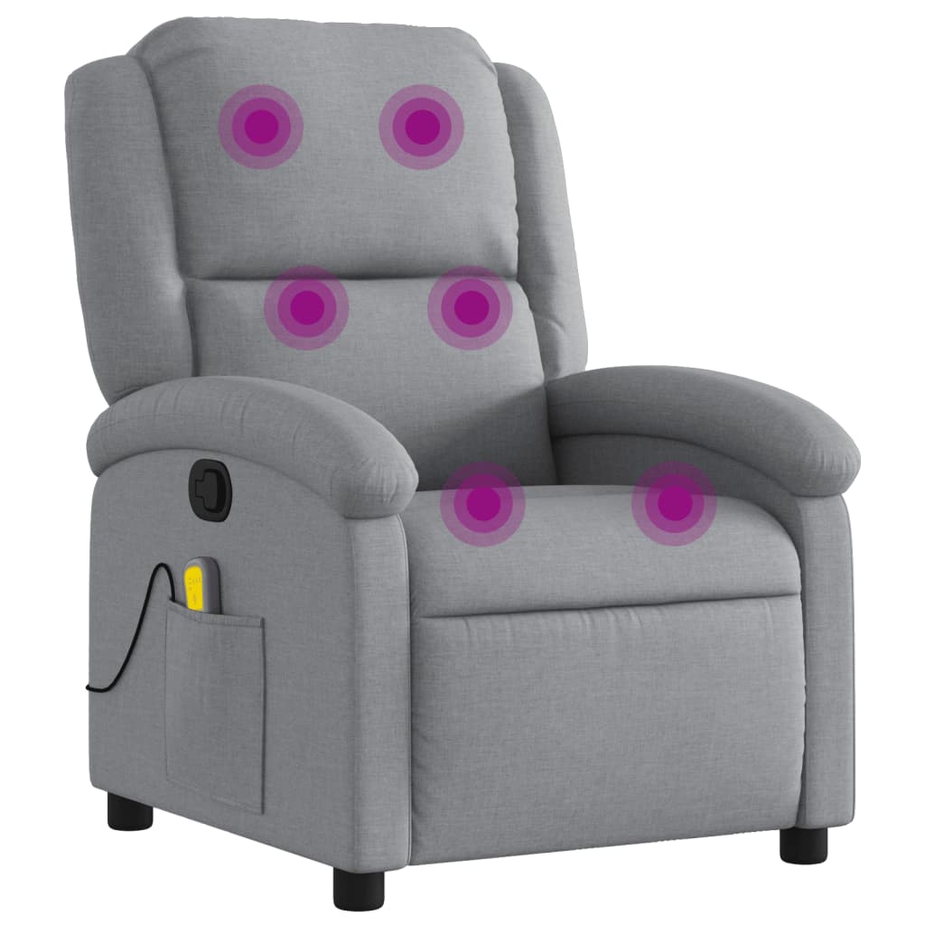 Massagestoel met lichtgrijze stof is nu te koop bij PeponiXL, paradijselijk wonen!