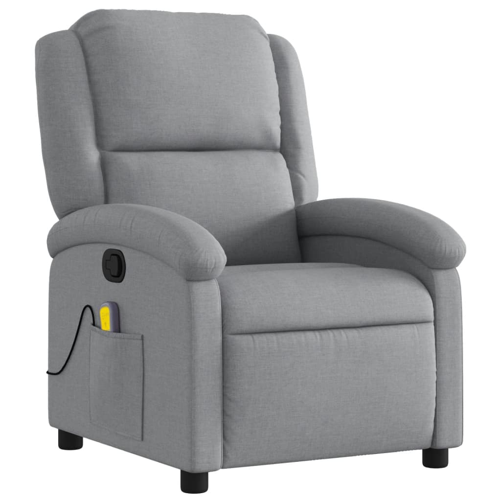 Massagestoel met lichtgrijze stof is nu te koop bij PeponiXL, paradijselijk wonen!
