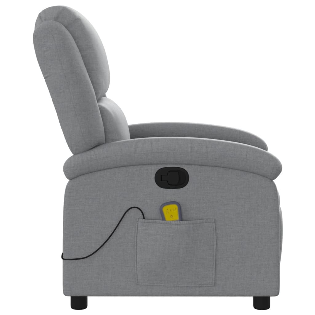 Massagestoel met lichtgrijze stof is nu te koop bij PeponiXL, paradijselijk wonen!