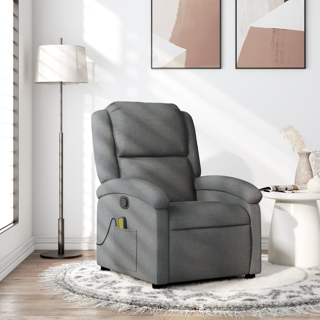 Massagestoel Donkergrijze Stof is nu te koop bij PeponiXL, paradijselijk wonen!