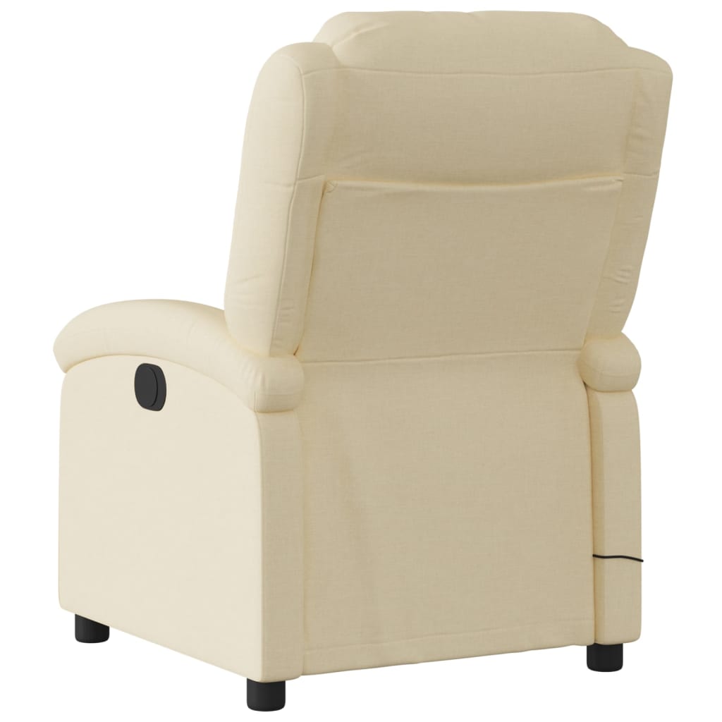 Massagestoel met crèmekleurige stof is nu te koop bij PeponiXL, paradijselijk wonen!