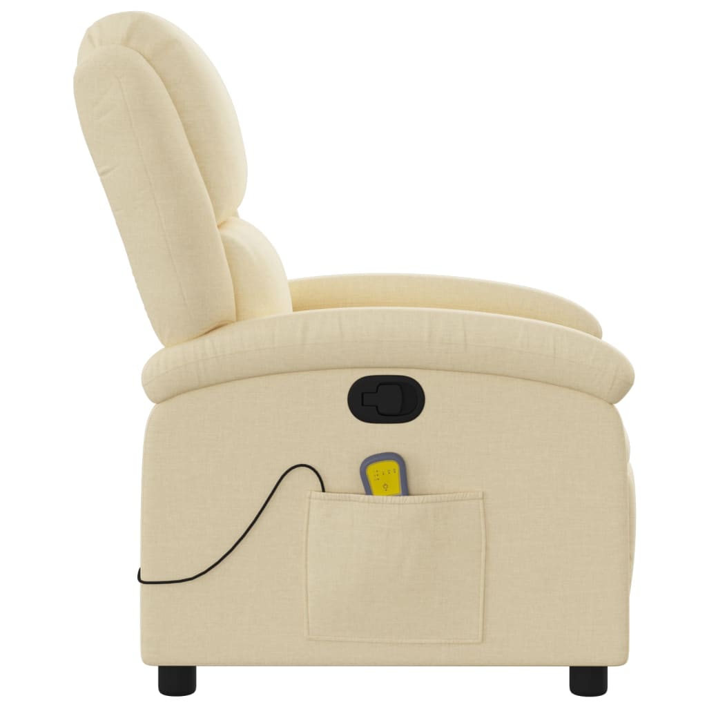 Massagestoel met crèmekleurige stof is nu te koop bij PeponiXL, paradijselijk wonen!