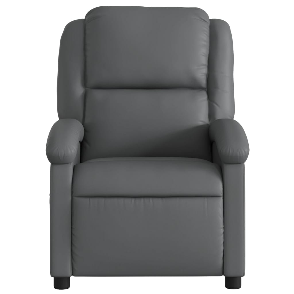 Relaxfauteuil grijs kunstleer is nu te koop bij PeponiXL, paradijselijk wonen!