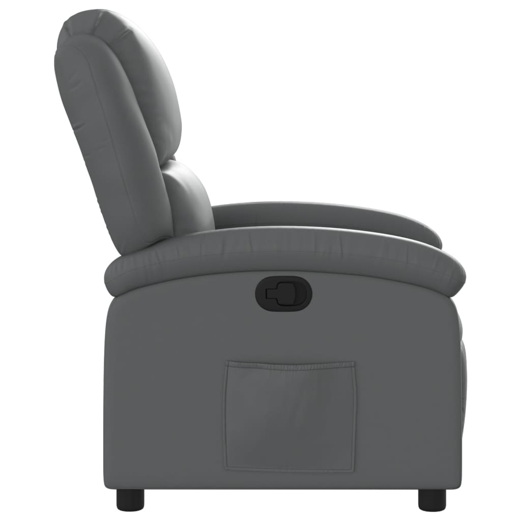 Relaxfauteuil grijs kunstleer is nu te koop bij PeponiXL, paradijselijk wonen!