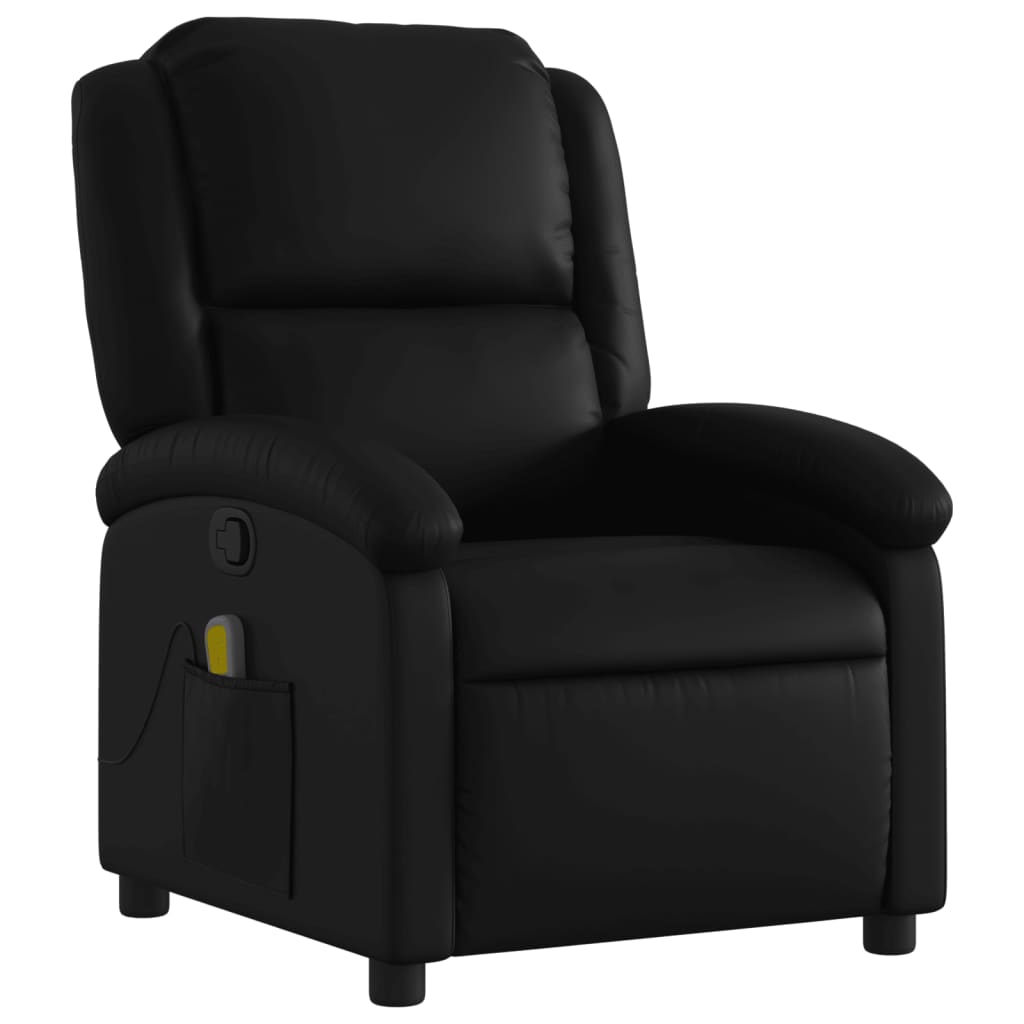 Massagestoel van zwart kunstleer is nu te koop bij PeponiXL, paradijselijk wonen!