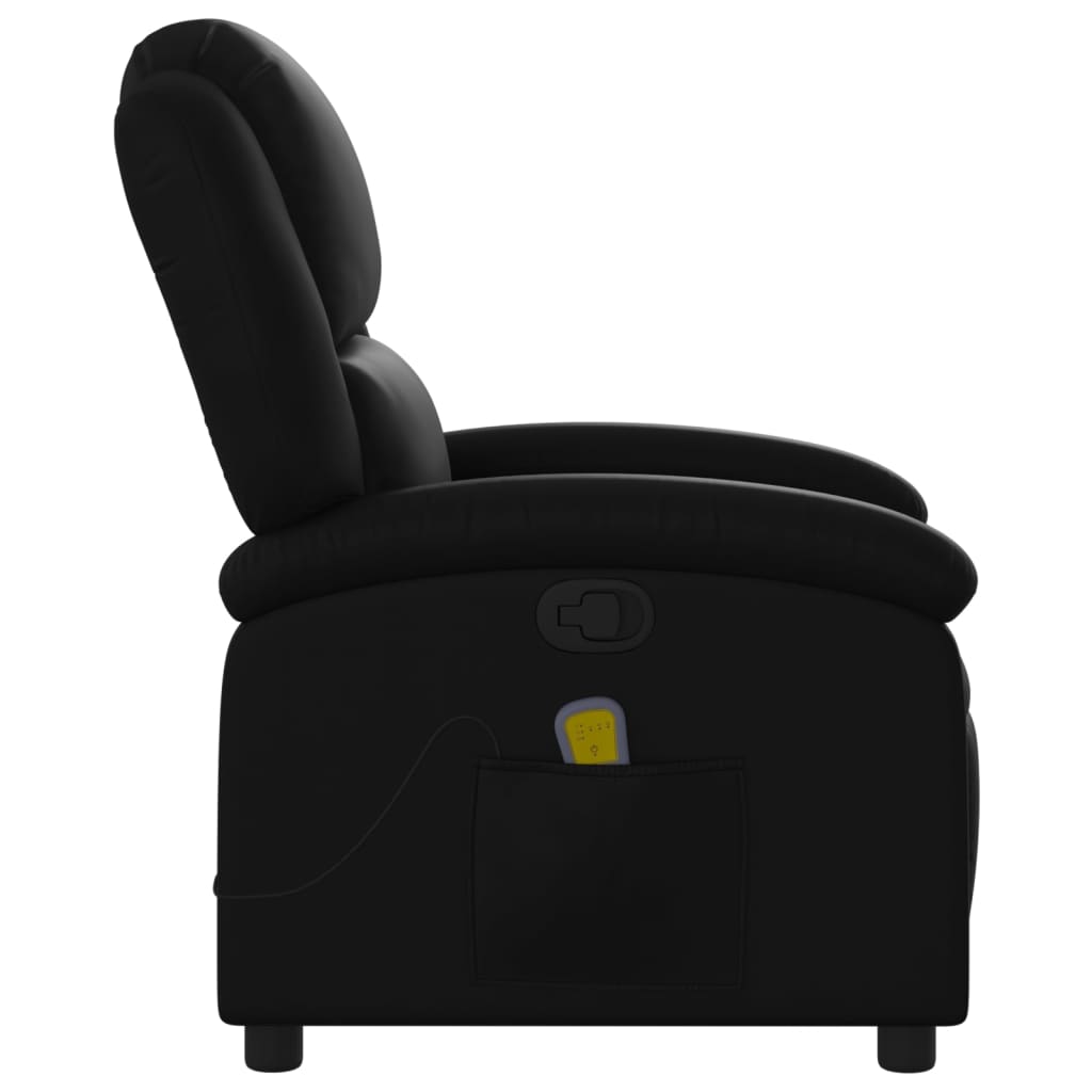 Massagestoel van zwart kunstleer is nu te koop bij PeponiXL, paradijselijk wonen!