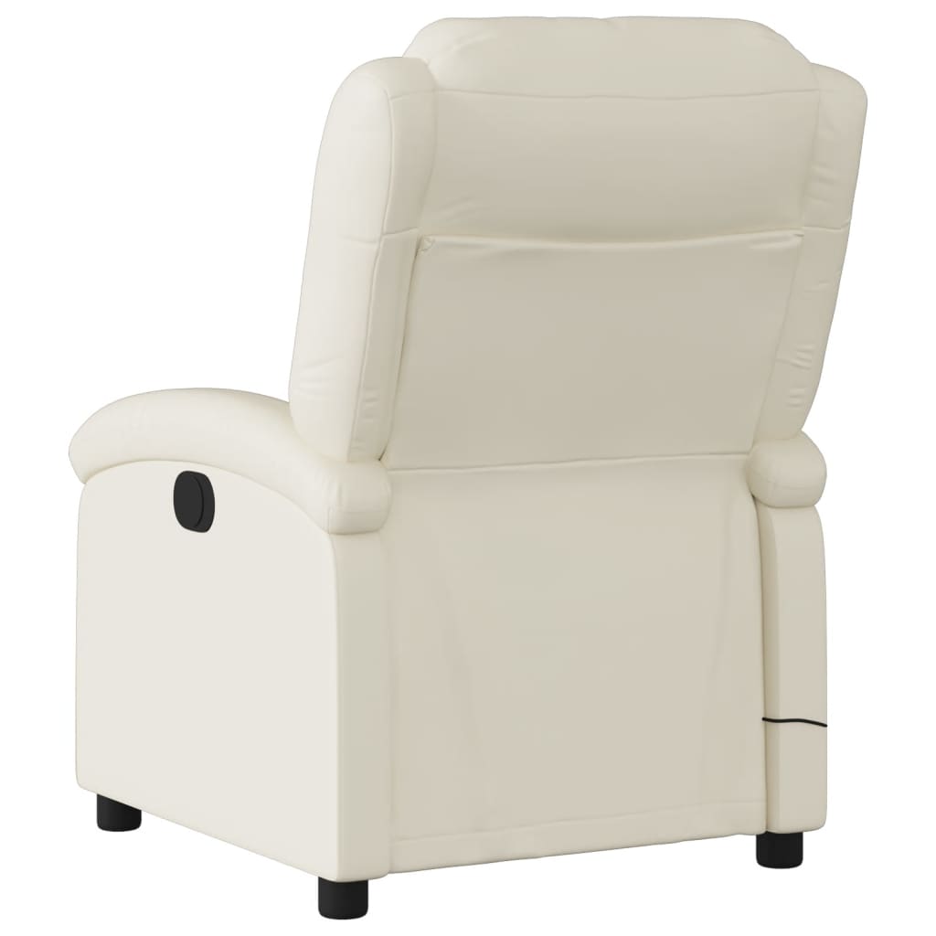 Massagestoel van kunstleer in crèmekleur is nu te koop bij PeponiXL, paradijselijk wonen!