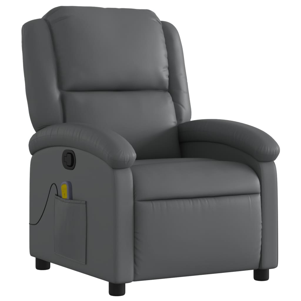 Massagestoel van grijs kunstleer is nu te koop bij PeponiXL, paradijselijk wonen!