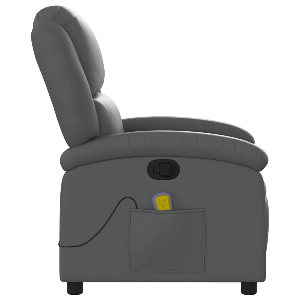 Massagestoel van grijs kunstleer is nu te koop bij PeponiXL, paradijselijk wonen!