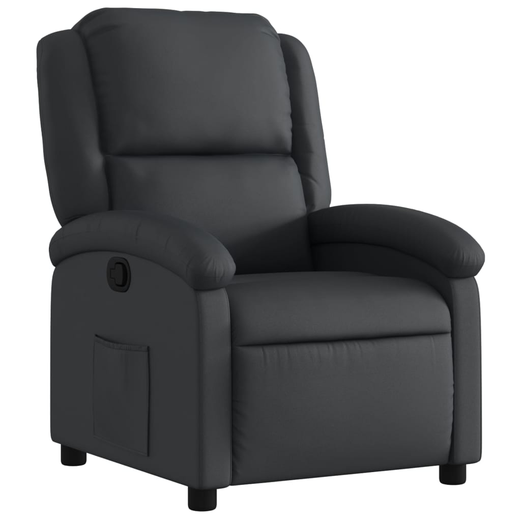Relaxfauteuil Zwart Echt Leer is nu te koop bij PeponiXL, paradijselijk wonen!