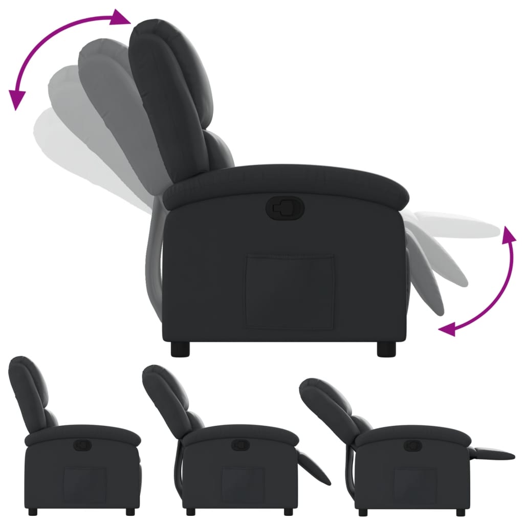 Relaxfauteuil Zwart Echt Leer is nu te koop bij PeponiXL, paradijselijk wonen!