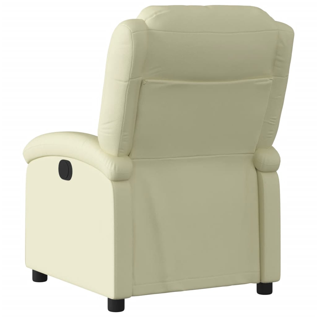 Relaxfauteuil crèmekleurig echt leer is nu te koop bij PeponiXL, paradijselijk wonen!