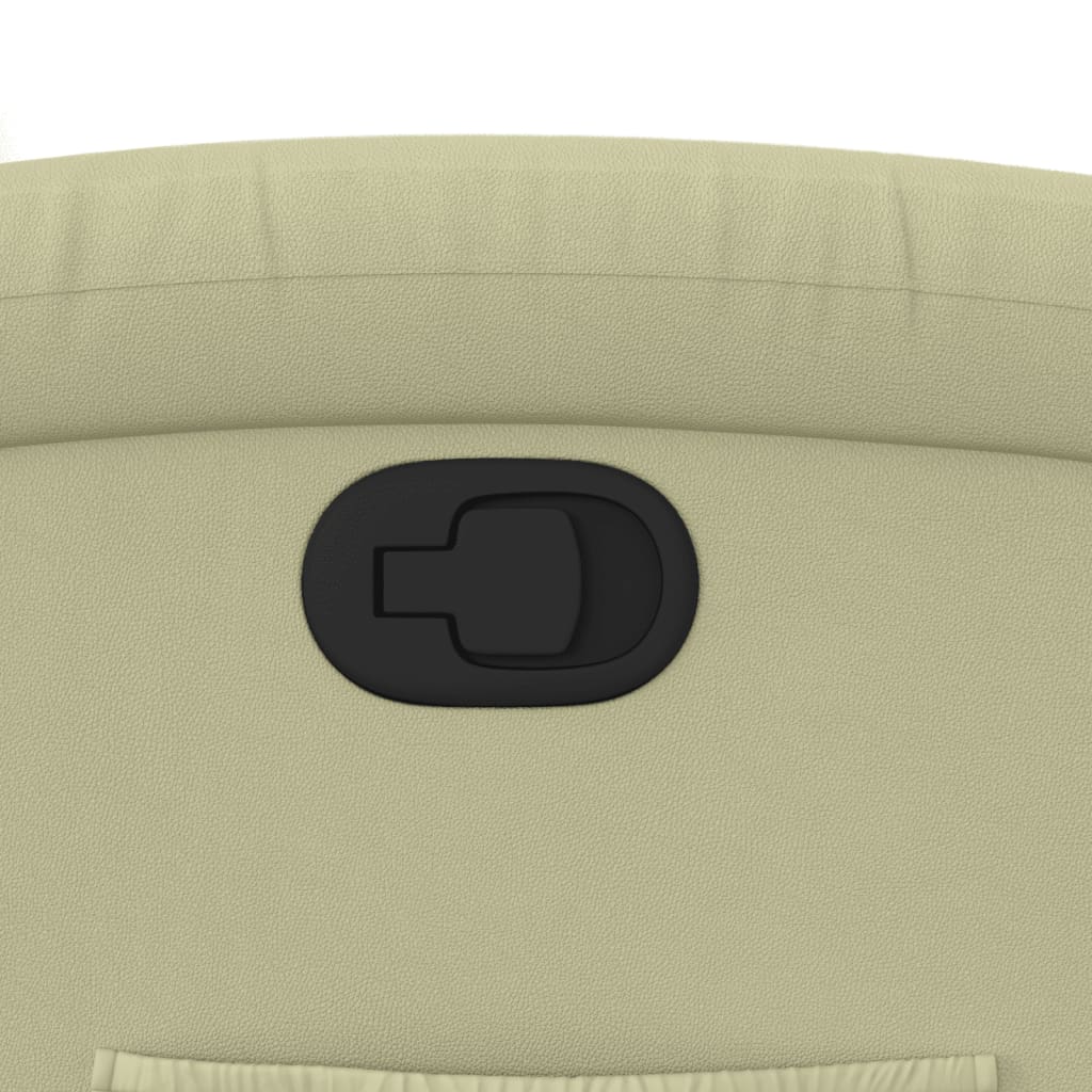 Relaxfauteuil crèmekleurig echt leer is nu te koop bij PeponiXL, paradijselijk wonen!