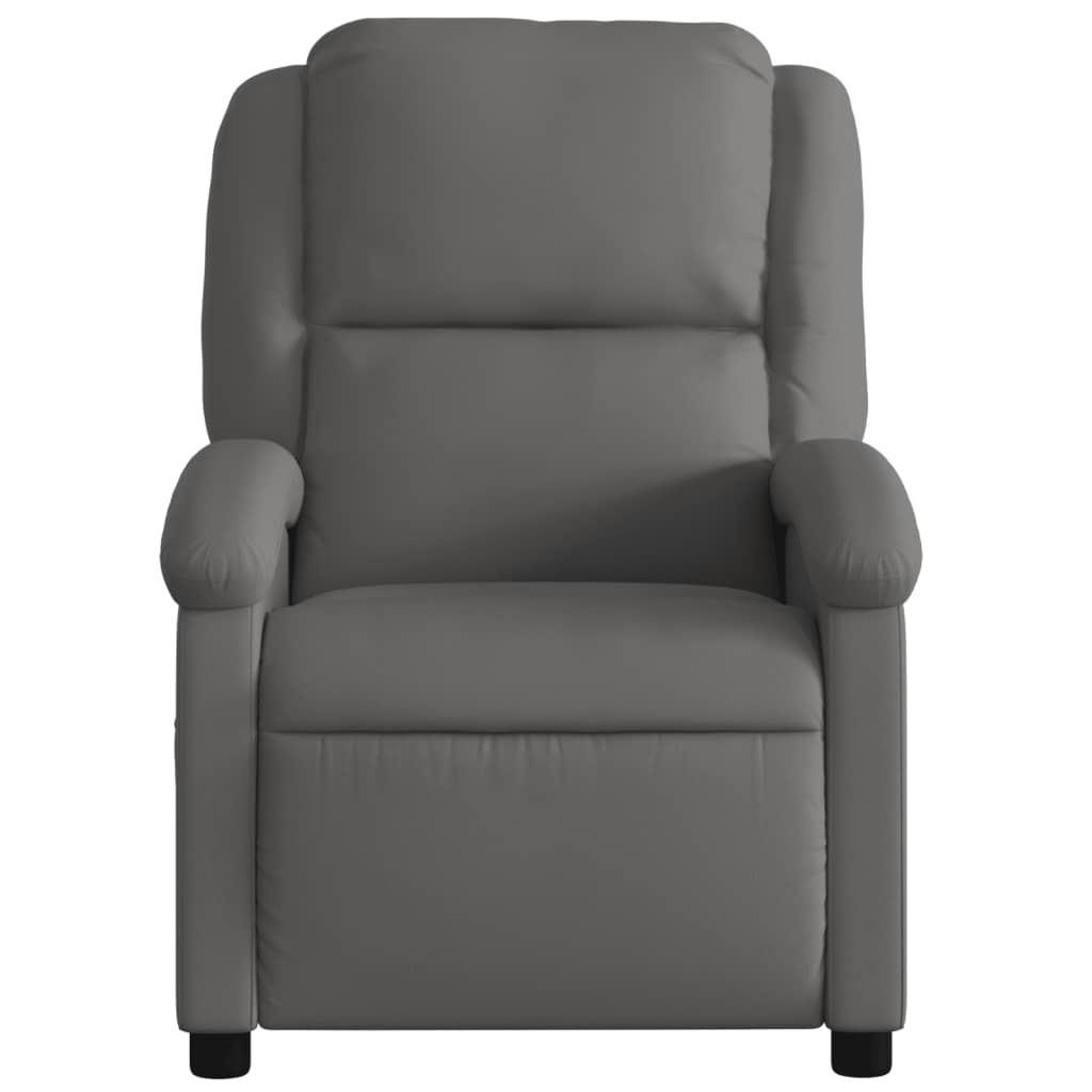 Massagestoel van echt leer, grijs is nu te koop bij PeponiXL, paradijselijk wonen!