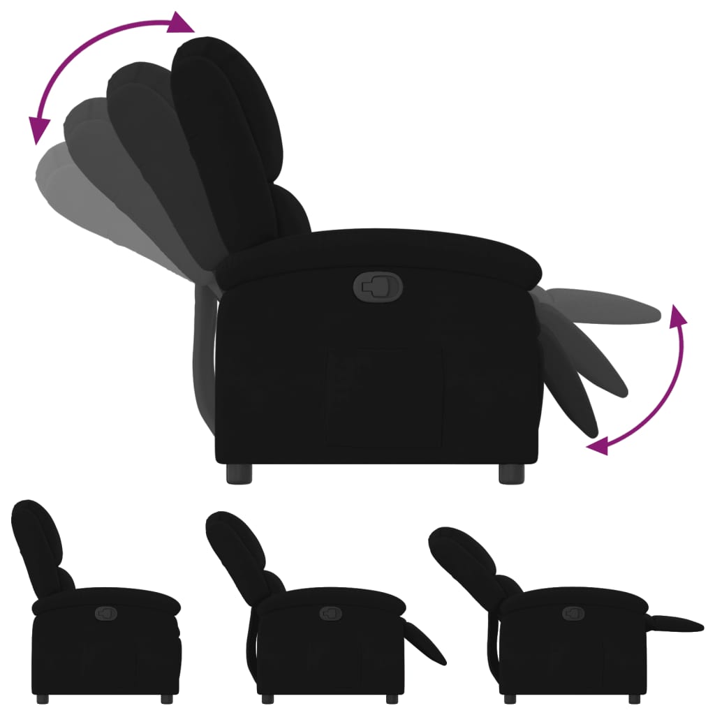 Relaxfauteuil Zwart Fluweel is nu te koop bij PeponiXL, paradijselijk wonen!