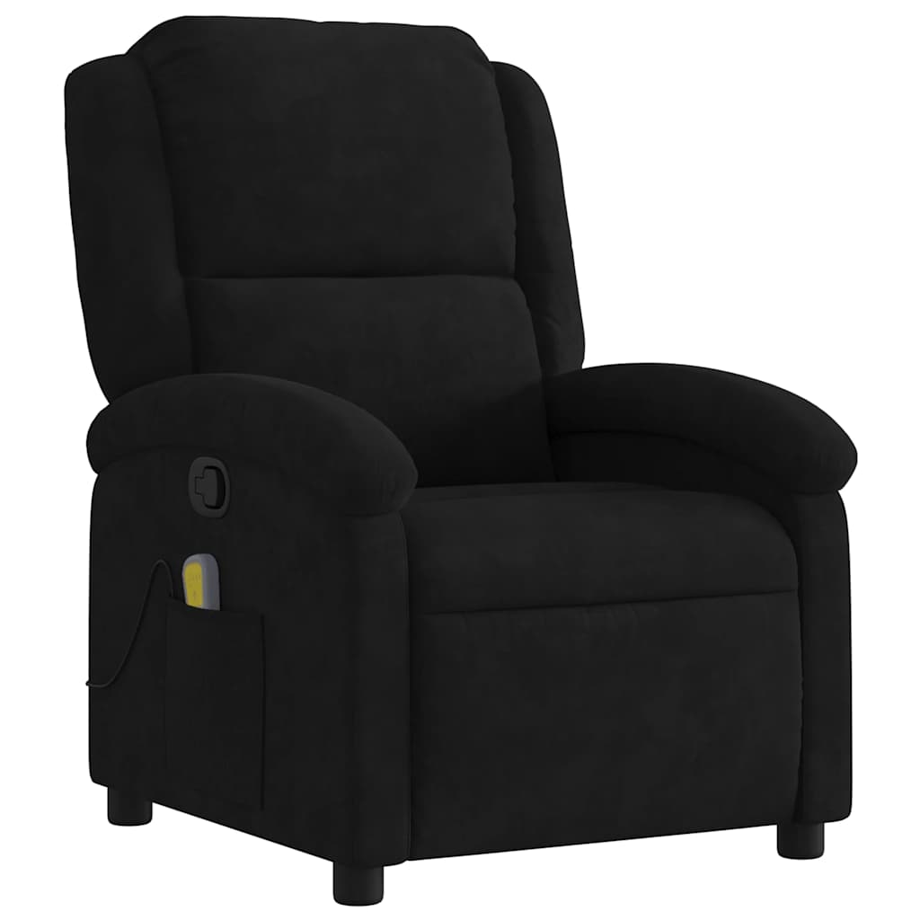 Massagestoel van zwart fluweel is nu te koop bij PeponiXL, paradijselijk wonen!
