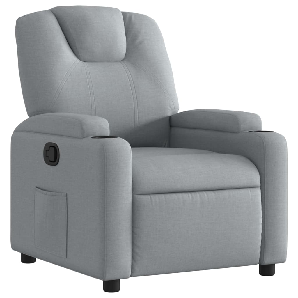 Relaxfauteuil lichtgrijze stof is nu te koop bij PeponiXL, paradijselijk wonen!