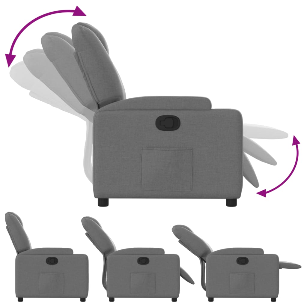 Relaxfauteuil Donkergrijze Stof is nu te koop bij PeponiXL, paradijselijk wonen!