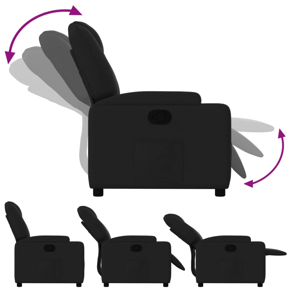 Relaxfauteuil Zwarte Stof is nu te koop bij PeponiXL, paradijselijk wonen!
